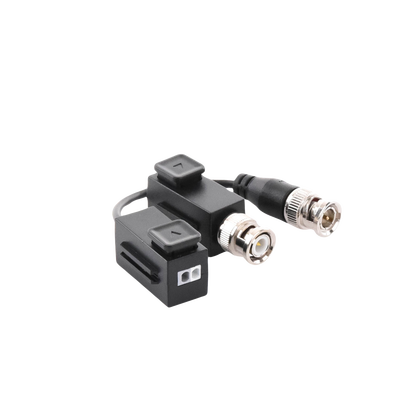 HIKVISION - Kit de Transceptor (Balluns) TURBOHD con Boton Push / Hasta 8 MP (4K) / 100% Cobre / Soporta HD-TVI / AHD / CVI / CVBS / Audio por Coaxitron / Datos para Menu de Configurar de Cámaras