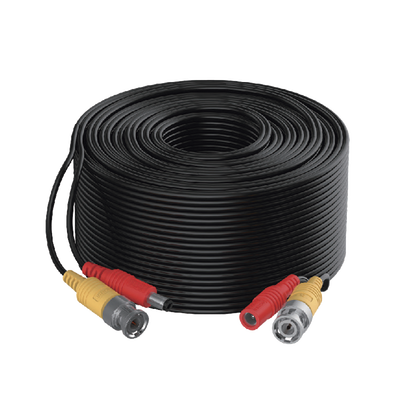 HIKVISION - Cable Coaxial Siames (Mini RG59) + Alimentación / 10 Metros (32.81 Pies) de Distancia / CCA / Soporta 1080p (2 Megapixel) hasta 4K (8 Megapixel) / Uso Interior y Exterior