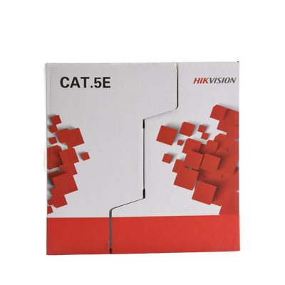 HIKVISION - Bobina de Cable UTP 305 Metros (1000 Pies) / Cat5E (24 AWG) / Color Blanco / PVC (CM) / Uso en Interior / 100% Cobre / Aplicaciones de CCTV y Redes de Datos