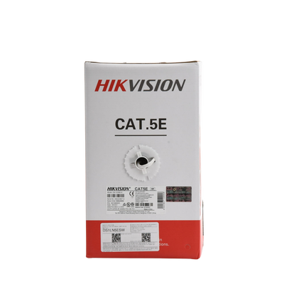HIKVISION - Bobina de Cable UTP 305 Metros (1000 Pies) / Cat5E (24 AWG) / Color Blanco / PVC (CM) / Uso en Interior / 100% Cobre / Aplicaciones de CCTV y Redes de Datos