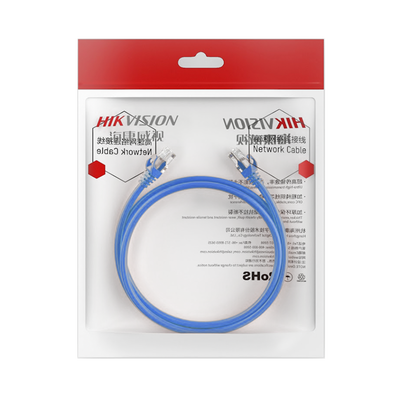 HIKVISION - Cable de Parcheo (Patch Cord) / UTP / Cat. 6 (24 AWG) / 0.50 Metros (1.64 Pies) / Color Azul / Ideal para PoE+ / Interior