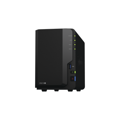 SYNOLOGY - Servidor NAS de escritorio con 2 bahías / Hasta 24 TB / Hasta 6GB RAM / Hasta 25 cámaras