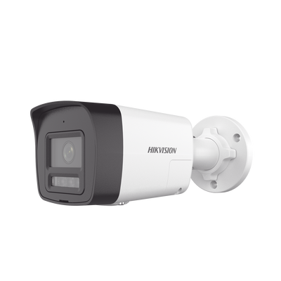HIKVISION - [PROTECCIÓN ACTIVA] Bala IP 4 Megapixel / Lente 2.8 mm / Dual Light (30 mts IR + 20 mts Luz Blanca)  / Audio de Dos Vías /  Luz Intermitente y Alerta de Audio / Micrófono Integrado / ACUSENSE Lite / Exterior IP67 / H.265 / PoE