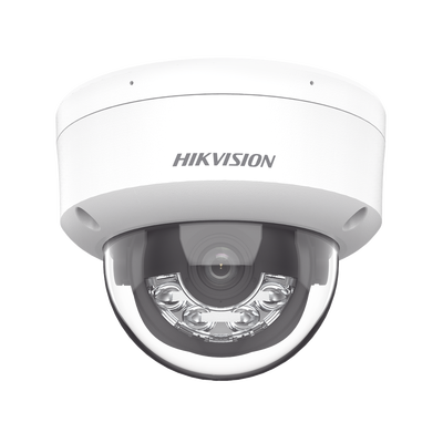 HIKVISION - [Dual Light] Domo IP 2 Megapixel / Lente 2.8 mm / 30 mts IR + Luz Blanca / Micrófono Integrado / Antivandálico IK08 / ACUSENSE Lite / Exterior IP67 / H.265+/H.264+ / PoE / ONVIF (Profile S/T)