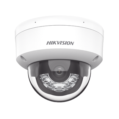 HIKVISION - [Dual Light] Domo IP 2 Megapixel / Lente 2.8 mm / 30 mts IR + 30 mts Luz Blanca / Micrófono Integrado / Antivandálico IK08 / ACUSENSE Lite / Exterior IP67 / H.265 / PoE / ONVIF / Micro SD