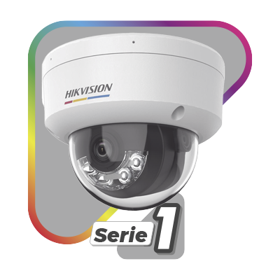 HIKVISION - [Dual Light + ColorVu] Domo IP 2 Megapixel / Lente 2.8 mm / 30 mts IR + 30 mts Luz Blanca / Micrófono Integrado / ACUSENSE Lite / Exterior IP67 / IK08 / dWDR / PoE / Micro SD