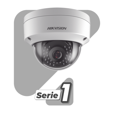 HIKVISION - Domo IP 4 Megapixel / Lente 2.8 mm / 30 mts IR / WDR 120 dB / Exterior IP67 / Hik-Connect P2P / H.265+ / PoE / ONVIF