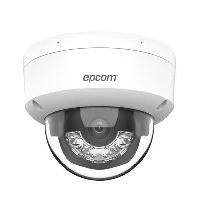 HIKVISION - Domo IP 4 Megapixel / Lente 2.8 mm / Dual Light (30 mts IR + 30 mts Luz Blanca) / Micrófono Integrado / Antivandálico IK08 / ACUSENSE Lite / Exterior IP67 / H.265 / PoE / ONVIF / Micro SD