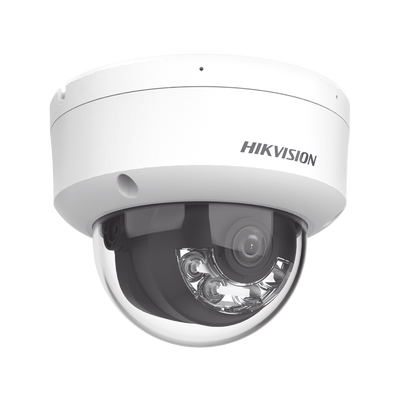 HIKVISION - [Dual Light] Domo IP 6 Megapixel / Lente 2.8 mm / 30 mts IR + 30 mts Luz Blanca / Micrófono Integrado / ACUSENSE Lite / Exterior IP67 / H.265 / PoE / ONVIF