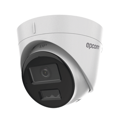HIKVISION - [Dual Light] Turret IP 4 Megapixel / Lente 2.8 mm / 30 mts IR + 30 mts Luz Blanca / Micrófono Integrado / ACUSENSE Lite / Exterior IP67 / H.265 / PoE / ONVIF / Micro SD