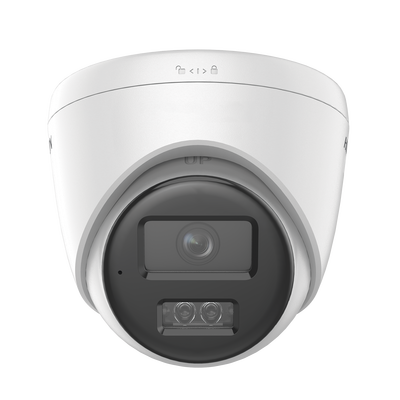 HIKVISION - [Dual Light] Turret IP 8 Megapixel (4K) / Lente 2.8 mm / 30 mts IR + 30 mts Luz Blanca / Micrófono Integrado / ACUSENSE Lite / Exterior IP67 / H.265 / PoE / ONVIF / Micro SD