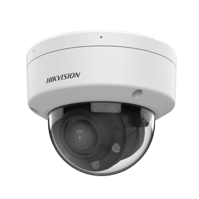 HIKVISION - Domo IP 4 Megapíxel / Lente Motorizado 2.8 a 12 mm / Dual Light (30 mts IR + 30 mts Luz Blanca) / ACUSENSE Lite / Microfono Integrado / Exterior IP67 / IK08 / WDR 120 dB / PoE  / Micro SD