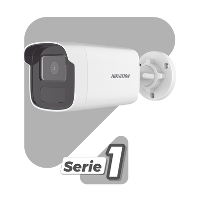 HIKVISION - [Dual Light] Bala IP 4 Megapíxel / Lente 4 mm / 50 Mts IR + 50 mts Luz Blanca / ACUSENSE Lite (Detección de Humanos y Vehiculos) / Exterior IP67 / WDR 120 dB / PoE