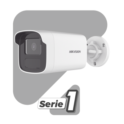 HIKVISION - [PROTECCIÓN ACTIVA] Bala IP 4 Megapíxel / ACUSENSE Lite (Detección de Humanos y Vehiculos) / Lente 4 mm / Audio de Dos Vías /  Luz Intermitente y Alerta de Audio / 50 Mts IR EXIR 2.0 / Exterior IP67 / WDR 120 dB / PoE
