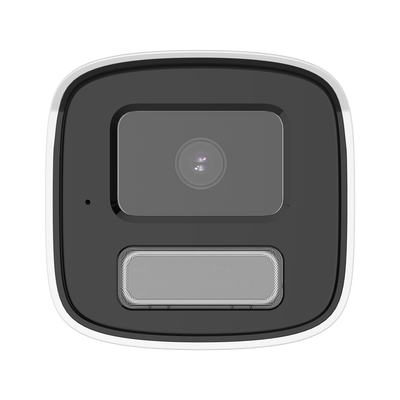 HIKVISION - [Dual Light] Bala IP 8 Megapixel  (4K) / Lente 4 mm / 50 mts IR + 50 mts Luz Blanca / Micrófono Integrado / ACUSENSE Lite / Exterior IP67 / H.265 / PoE  / Micro SD
