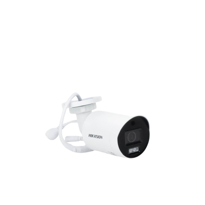 HIKVISION - [Dual Light + ColorVu] Bala IP 4 Megapixel / Lente 2.8 mm / 40 mts IR + 40 mts Luz Blanca /  Microfono Integrado / Exterior IP67 /   WDR 130 dB / ACUSENSE / Captura Facial /  PoE / ACUSEARCH