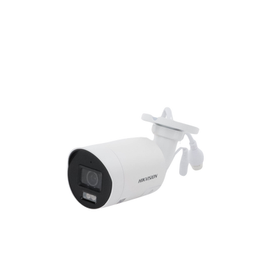 HIKVISION - [Dual Light + ColorVu] Bala IP 4 Megapixel / Lente 2.8 mm / 40 mts IR + 40 mts Luz Blanca / Microfono Integrado / Exterior IP67 / WDR 130 dB / Videoanaliticos (Filtro de Falsas Alarmas) / Captura Facial / PoE / ACUSEARCH