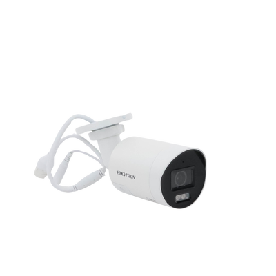 HIKVISION - [Dual Light + ColorVu] Bala IP 4 Megapixel / Lente 2.8 mm / 40 mts IR + 40 mts Luz Blanca / Microfono Integrado / Exterior IP67 / WDR 130 dB / Videoanaliticos (Filtro de Falsas Alarmas) / Captura Facial / PoE / ACUSEARCH