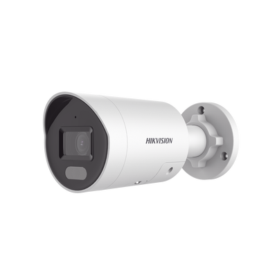 HIKVISION - [Dual Light + ColorVu] Bala IP 4 Megapixel / Lente 2.8 mm / 40 mts IR + 40 mts Luz Blanca / Microfono Integrado / Exterior IP67 / WDR 130 dB / Videoanaliticos (Filtro de Falsas Alarmas) / Captura Facial / PoE / ACUSEARCH