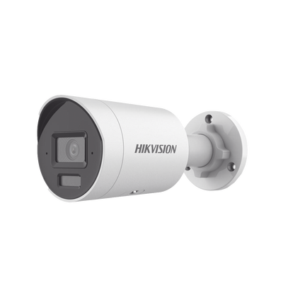 HIKVISION - [Dual Light + 2 Micrófonos Integrados] Bala IP 8 Megapixel (4K) / Lente 2.8 mm / 40 mts Luz Blanca + 40 mts IR / ACUSENSE / Exterior IP67 / WDR 120 dB / PoE  / Micro SD / Metal / ACUSEARCH