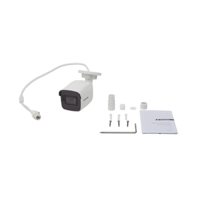 HIKVISION - Bala IP 8 Megapixel (4K) / 30 metros IR EXIR / Lente 2.8 mm / WDR 120 dB / PoE / Exterior IP67 / IK10 / Videoanaliticos Integrados / Onvif / MicroSD