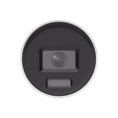 HIKVISION - [Dual Light + ColorVu] Bala IP 8 Megapixel (4K) / Lente 2.8 mm / 40 mts IR + 40 mts Luz Blanca /  Microfono Integrado / Exterior IP67 /   WDR 130 dB / ACUSENSE (Filtro de Falsas Alarmas) / Captura Facial / PoE / Metal / ACUSEARCH