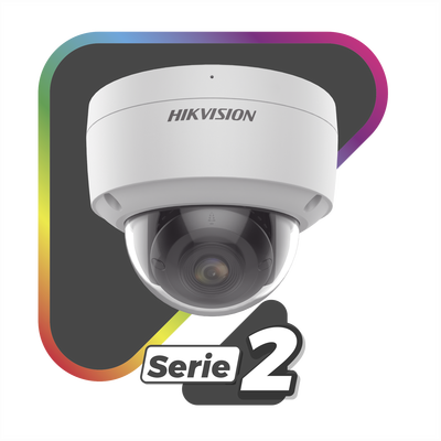 HIKVISION - Domo IP 4 Megapixel / Imagen a Color 24/7 / PoE / Lente 2.8 mm / Exterior IP67 / IK10 / WDR 130 dB / PoE / Micrófono Integrado / Videoanaliticos (Filtro de Falsas Alarmas)  / Entrada y Salida de Audio y Alarmas / MicroSD / ACUSEARCH