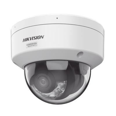 HIKVISION - [Dual Light + ColorVu 3.0 + HikAI] Domo IP 6 Megapixel / Lente 2.8 mm / 30 mts IR + Luz Blanca / 2 Microfonos Integrados / Exterior IP67 / WDR 130 dB / ACUSENSE 3.0 / Metal / NEMA 4X / ACUSEEK