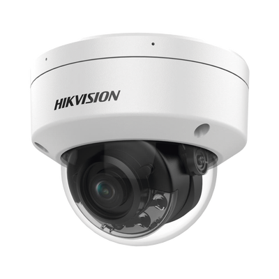 HIKVISION - [Dual Light + ColorVu] Domo IP 8 Megapixel / Lente 2.8 mm / 30 mts IR + 30 mts Luz Blanca /  Microfono Integrado / E-S de Audio / Exterior IP67 /   WDR 130 dB / Videoanaliticos (Filtro de Falsas Alarmas) / Captura Facial / ACUSEARCH