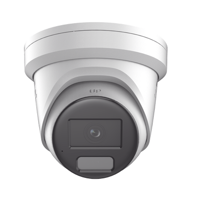 HIKVISION - [Dual Light + ColorVu] Turret IP 4 Megapixel / Lente 2.8 mm / 30 mts IR + 30 mts Luz Blanca / Exterior IP67 / Luz Intermitente y Alerta de Audio / Micrófono Integrado / Videoanaliticos (Filtro de Falsas Alarmas) / WDR 130 dB / Captura Facial