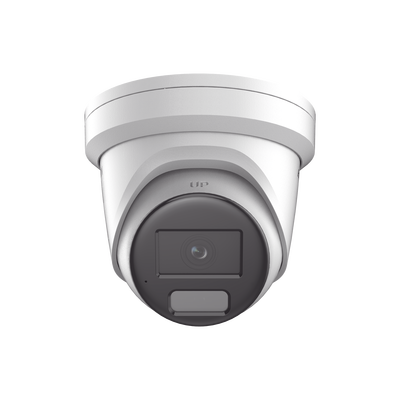 HIKVISION - [Dual Light + ColorVu] Turret IP 4 Megapixel / Lente 2.8 mm / 40 mts IR + 40 mts Luz Blanca /  Microfono Integrado  / Exterior IP67 /   WDR 130 dB / ACUSENSE / Captura Facial / ACUSEARCH
