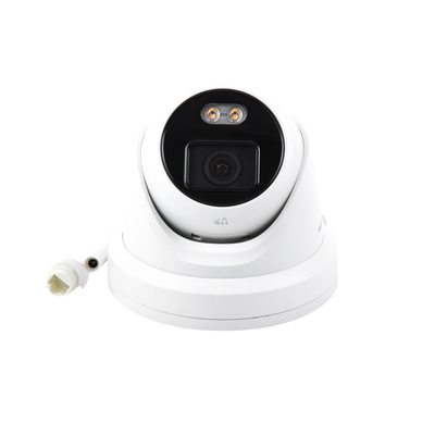 HIKVISION - Turret IP 4 Megapixel / Imagen a Color 24/7 / Lente 4 mm / Luz Blanca 30 mts / WDR 130 dB / Exterior IP67 / Micrófono Integrado / Captura Facial / Videoanaliticos (Filtro de Falsas Alarmas) / Metal / MicroSD