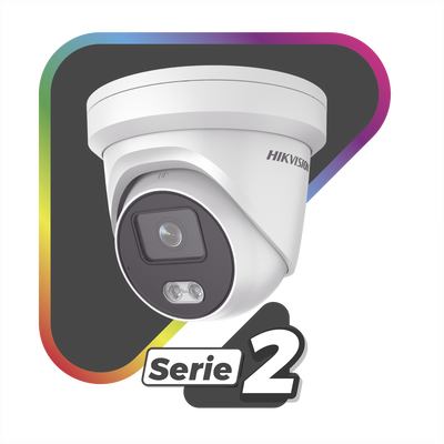 HIKVISION - Turret IP 4 Megapixel / Imagen a Color 24/7 / Lente 4 mm / Luz Blanca 30 mts / WDR 130 dB / Exterior IP67 / Micrófono Integrado / Captura Facial / Videoanaliticos (Filtro de Falsas Alarmas) / Metal / MicroSD