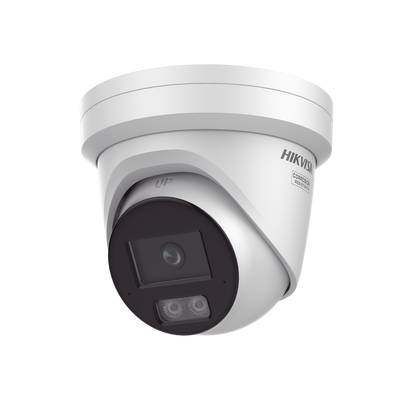 HIKVISION - [Dual Light + ColorVu 3.0 + HikAI] Turret IP 4 Megapixel / Lente 2.8 mm / 30 mts IR + Luz Blanca / 2 Microfonos Integrados / Exterior IP67 / WDR 130 dB / ACUSENSE 3.0 / Metal / NEMA 4X / ACUSEARCH