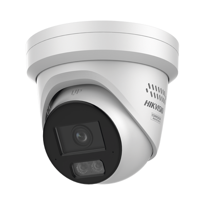 HIKVISION - [Dual Light + ColorVu 3.0 + HikAI] Turret IP 6 Megapixel / Lente 2.8 mm / 30 mts IR + Luz Blanca / 2 Microfonos Integrados / Exterior IP67 / Estrobo Azul y Rojo / WDR 130 dB / ACUSENSE 3.0 / Metal / NEMA 4X / ACUSEARCH