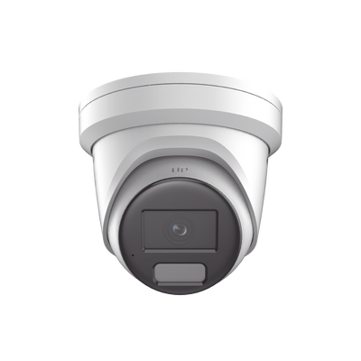 HIKVISION - [Dual Light + ColorVu] Turret IP 8 Megapixel / Lente 2.8 mm / 40 mts IR + 40 mts Luz Blanca /  Microfono Integrado / Exterior IP67 /   WDR 130 dB / Videoanaliticos (Filtro de Falsas Alarmas) / Captura Facial / ACUSEARCH