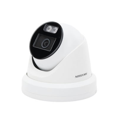 HIKVISION - [Dual Light + ColorVu] Turret IP 8 Megapixel / Lente 2.8 mm / 40 mts IR + 40 mts Luz Blanca /  Microfono Integrado / Exterior IP67 /   WDR 130 dB / Videoanaliticos (Filtro de Falsas Alarmas) / Captura Facial / ACUSEARCH
