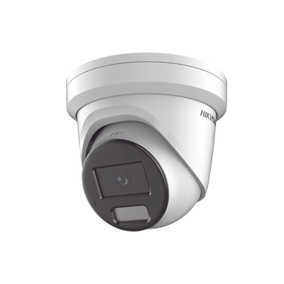 HIKVISION - [Dual Light + ColorVu] Turret IP 8 Megapixel / Lente 2.8 mm / 40 mts IR + 40 mts Luz Blanca /  Microfono Integrado / Exterior IP67 /   WDR 130 dB / Videoanaliticos (Filtro de Falsas Alarmas) / Captura Facial / ACUSEARCH