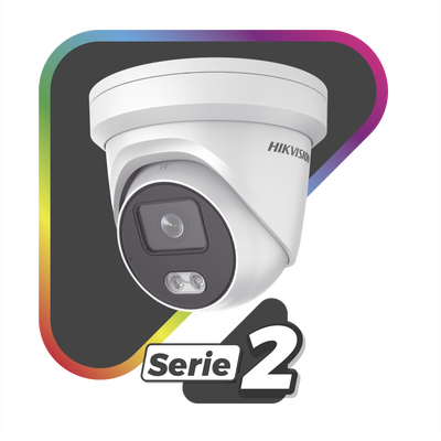 HIKVISION - Turret IP 8 Megapixel / Imagen a Color 24/7 / Lente 2.8 mm / Luz Blanca 30 mts / WDR 130 dB / Exterior IP67 / Micrófono Integrado / Captura Facial / Videoanaliticos (Filtro de Falsas Alarmas) / Metal / MicroSD / ACUSEARCH