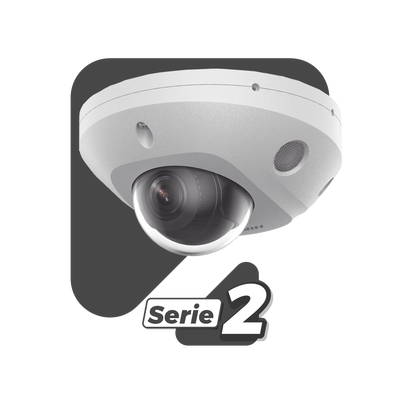 HIKVISION - [Dual Light + 2 Micrófonos Integrados] Mini Domo IP 4 Megapixel / Lente 2.8 mm / 30 mts Luz Blanca + 30 mts IR / ACUSENSE / Exterior IP67 / IK08 /  WDR 120 dB / PoE / ONVIF / MicroSD / ACUSEARCH
