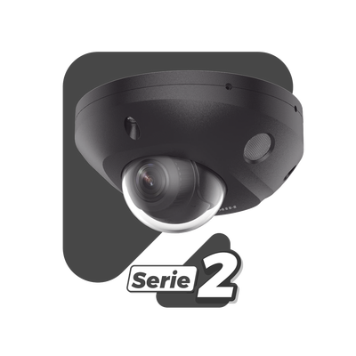 HIKVISION - [Dual Light + 2 Micrófonos Integrados] Mini Domo IP 4 Megapixel / Color Negro / Lente 2.8 mm / 30 mts Luz Blanca + 30 mts IR / ACUSENSE / Exterior IP67 / IK08 /  WDR 120 dB / PoE / ONVIF / Alarmas I/O / Micro SD / ACUSEARCH