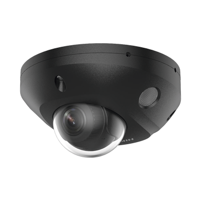 HIKVISION - [Dual Light + 2 Micrófonos Integrados] Mini Domo IP 4 Megapixel / Color Negro / Lente 2.8 mm / 30 mts Luz Blanca + 30 mts IR / ACUSENSE / Exterior IP67 / IK08 /  WDR 120 dB / PoE / ONVIF / Alarmas I/O / Micro SD / ACUSEARCH