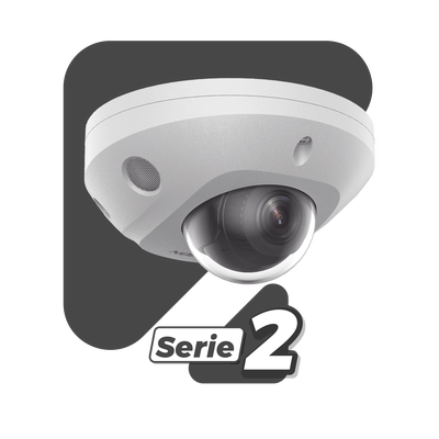 HIKVISION - [Dual Light + 2 Micrófonos Integrados] Mini Domo IP 6 Megapixel / Lente 2.8 mm / 30 mts Luz Blanca + 30 mts IR / ACUSENSE / Exterior IP67 / IK8 /  WDR 120 dB / PoE / ONVIF / Micro SD / ACUSEARCH