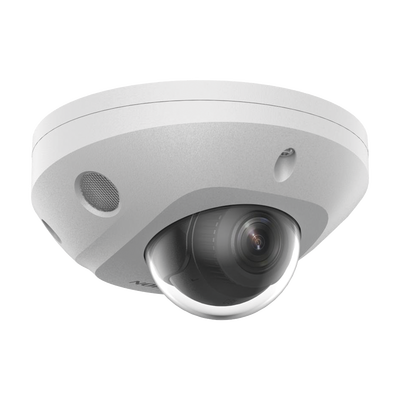 HIKVISION - [Dual Light + 2 Micrófonos Integrados] Mini Domo IP 6 Megapixel / Lente 2.8 mm / 30 mts Luz Blanca + 30 mts IR / ACUSENSE / Exterior IP67 / IK8 /  WDR 120 dB / PoE / ONVIF / Micro SD / ACUSEARCH