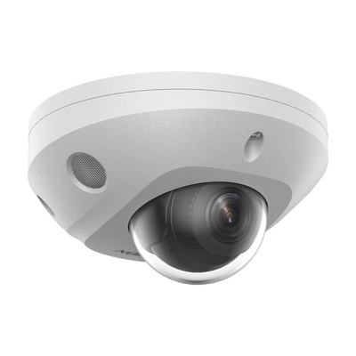 HIKVISION - [Dual Light + 2 Micrófonos Integrados] Mini Domo IP 6 Megapixel / Lente 2.8 mm / 30 mts Luz Blanca + 30 mts IR / ACUSENSE / Exterior IP67 / IK8 /  WDR 120 dB / PoE / ONVIF / Micro SD / ACUSEEK