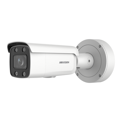 HIKVISION - Bullet IP 4 Megapixel / Imagen a Color 24/7 / Lente 3.6 - 9 mm / Luz Blanca 60 mts / WDR 130 dB / Exterior IP67 / Captura Facial / Videoanaliticos (Filtro de Falsas Alarmas) / MicroSD / ACUSEARCH