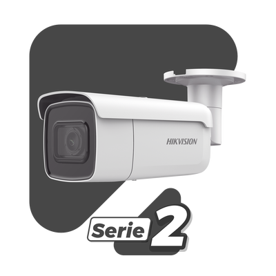 HIKVISION - Bala IP 6 Megapixel / Lente Mot. 2.8 a 12 mm / 60 mts IR EXIR /Exterior IP67 / IK10 /  WDR 120 dB / PoE / ACUSENSE (Evita Falsas Alarmas) / Entrada y Salida de Audio y Alarmas / MicroSD / ONVIF / ACUSEARCH