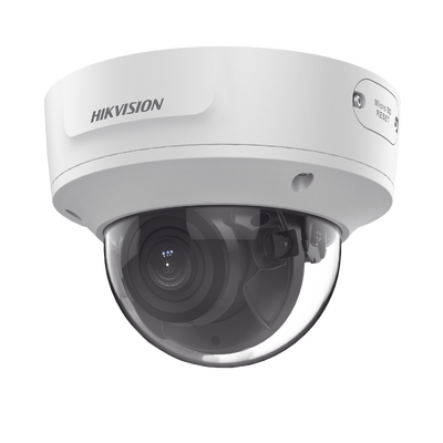 HIKVISION - Domo IP 2 Megapixel / Lente Mot. 2.8 a 12 mm / 40 mts IR EXIR /Exterior IP67 / IK10 / WDR 120 dB / PoE / ACUSENSE (Evita Falsas Alarmas) / Entrada y Salida de Audio y Alarma / MicroSD / ONVIF / ACUSEEK