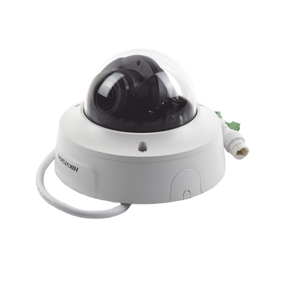 HIKVISION - Domo IP 4 Megapixel / Lente Mot. 2.8 a 12 mm / 40 mts IR EXIR / IP67 / IK10 / WDR 120 dB / PoE / ACUSENSE (Evita Falsas Alarmas) / Entrada y Salida de Audio y Alarma / MicroSD / ONVIF / ACUSEARCH