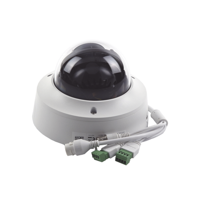 HIKVISION - Domo IP 4 Megapixel / Lente Mot. 2.8 a 12 mm / 40 mts IR EXIR / IP67 / IK10 / WDR 120 dB / PoE / ACUSENSE (Evita Falsas Alarmas) / Entrada y Salida de Audio y Alarma / MicroSD / ONVIF / ACUSEARCH